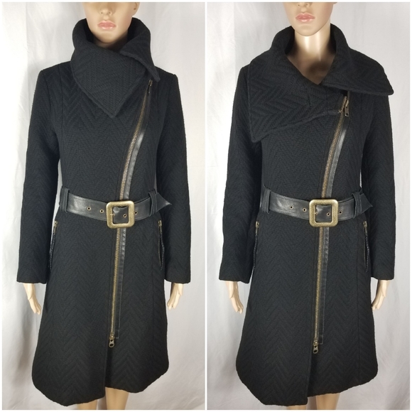 Mackage Jackets & Blazers - Mackage | Wool Convertible Trench Coat Belted